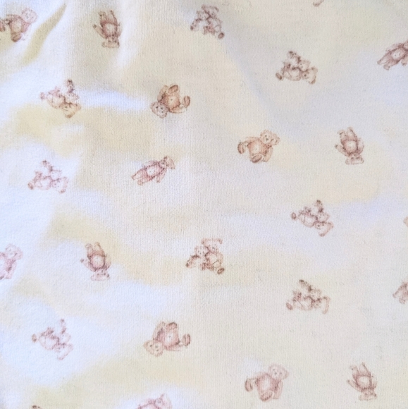 Ralph Lauren Baby Footie - white pink teddy bear print, snap closures - Picture 2 of 8